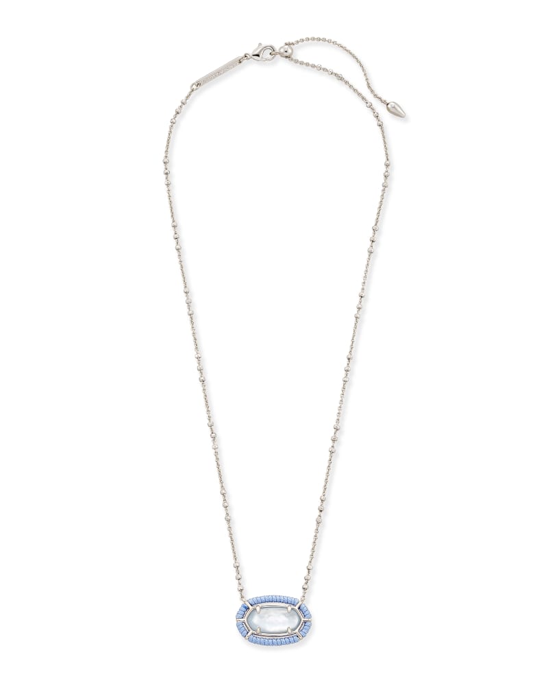 Threaded Elisa Silver Pendant Necklace in Periwinkle Illusion image number 2
